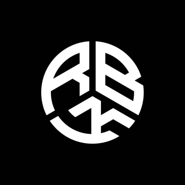 Diseño Del Logotipo Letra Rbk Sobre Fondo Negro Rbk Iniciales — Archivo Imágenes Vectoriales