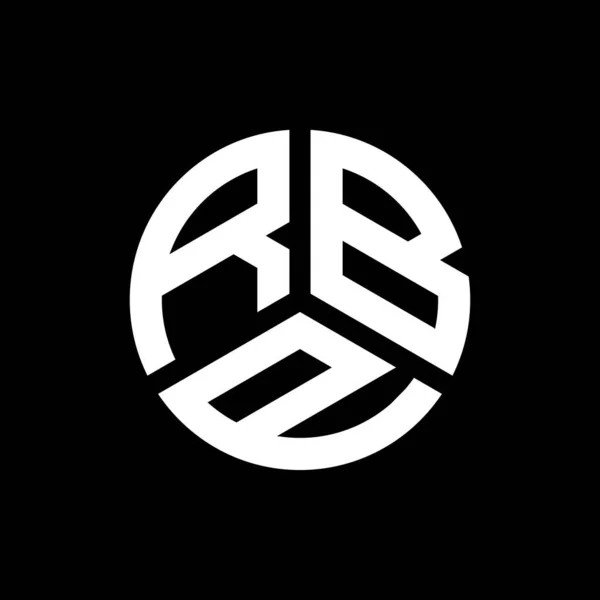 Diseño Del Logotipo Letra Rbp Sobre Fondo Negro Rbp Iniciales — Vector de stock