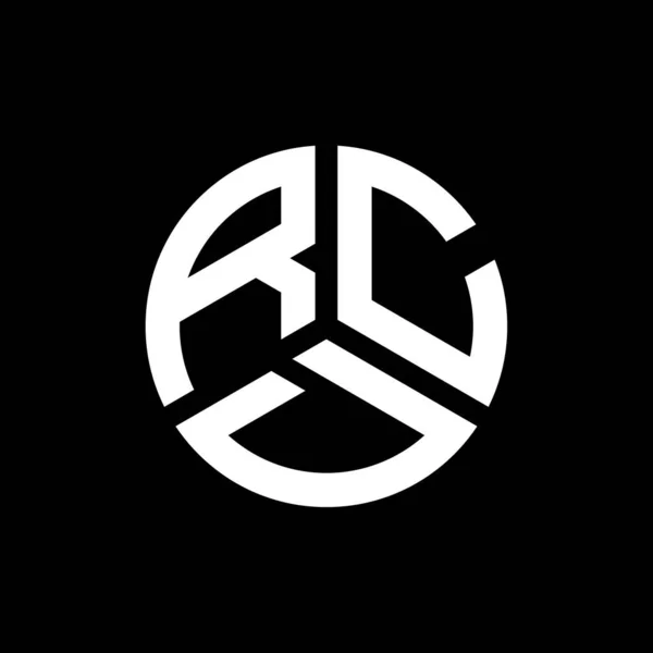 Rcd Letter Logo Ontwerp Zwarte Achtergrond Rcd Creatieve Initialen Letter — Stockvector