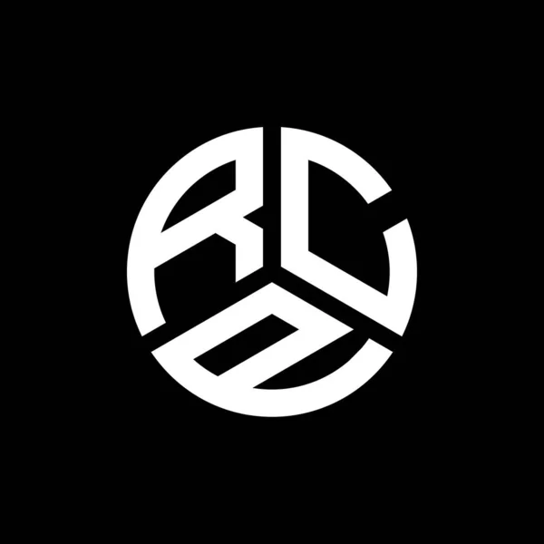 Форма Логотипу Rcp Чорному Тлі Творчі Ініціали Rcp Мають Поняття — стоковий вектор