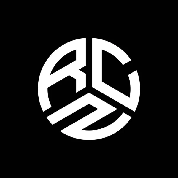 黒の背景にRczの文字のロゴデザイン Rczクリエイティブイニシャルレターロゴコンセプト Rcz文字デザイン — ストックベクタ