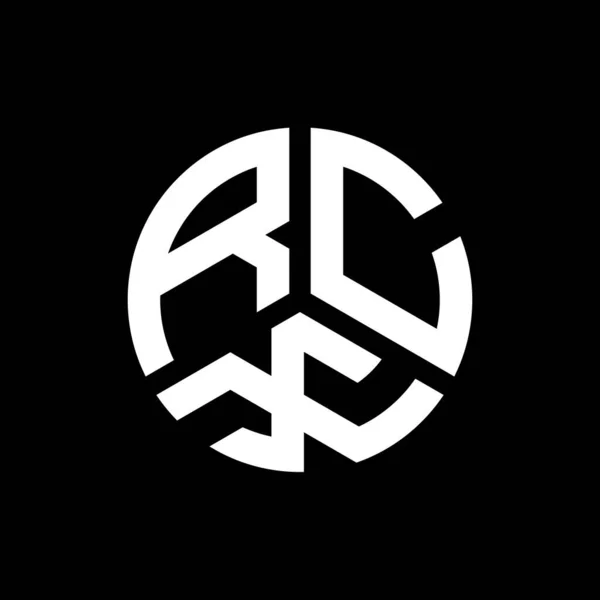 Rcx Lettre Logo Design Sur Fond Noir Rcx Initiales Créatives — Image vectorielle