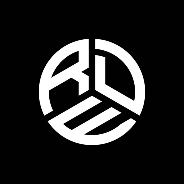 Projekt Logo Litery Rde Czarnym Tle Rde Twórcze Inicjały Koncepcja — Wektor stockowy