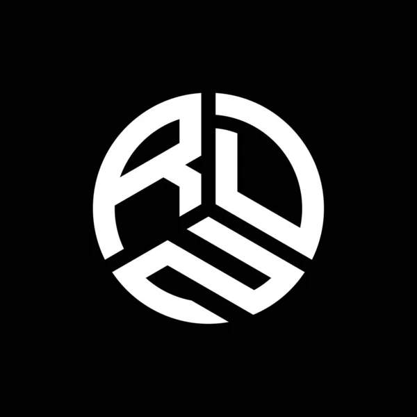 Projekt Logo Litery Rdn Czarnym Tle Rdn Twórcze Inicjały Koncepcja — Wektor stockowy