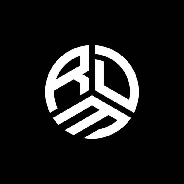 Projekt Logo Litery Rdm Czarnym Tle Rdm Twórcze Inicjały Koncepcja — Wektor stockowy