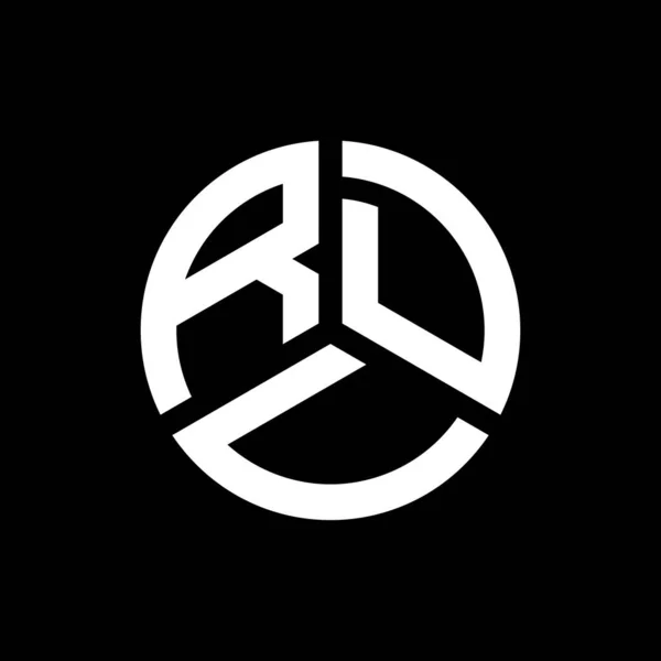 Rdu Letter Logo Design Auf Schwarzem Hintergrund Rdu Kreative Initialen — Stockvektor