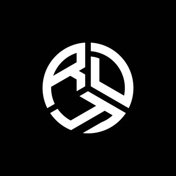 Logo Lettera Rdy Sfondo Nero Rdy Creativo Iniziali Lettera Logo — Vettoriale Stock