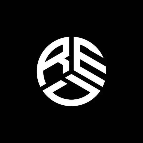 Logo Rosso Sfondo Nero Logo Della Lettera Con Iniziali Creative — Vettoriale Stock