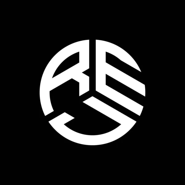 Rej Písmeno Logo Design Černém Pozadí Rej Kreativní Iniciály Koncept — Stockový vektor