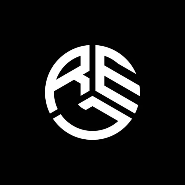 Rel Letter Logo Ontwerp Zwarte Achtergrond Rel Creatieve Initialen Letter — Stockvector