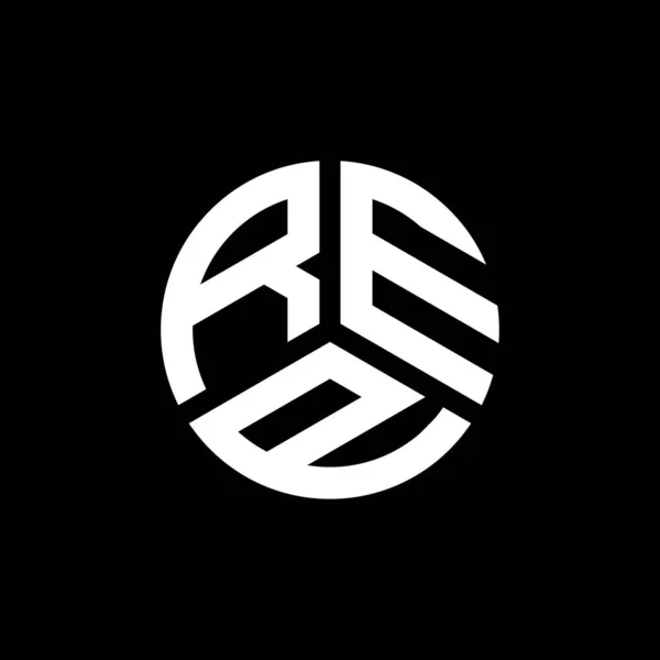 Diseño Del Logotipo Letra Ren Sobre Fondo Negro Ren Iniciales — Archivo Imágenes Vectoriales