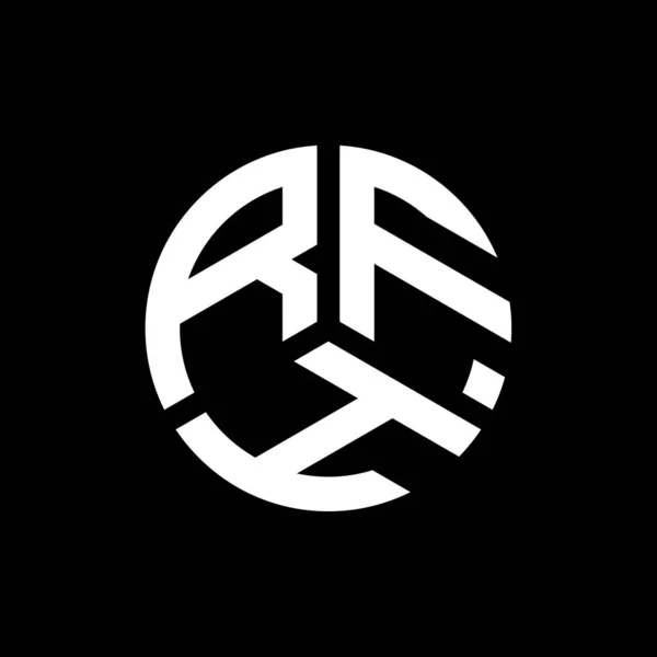 Design Logotipo Letra Rfh Fundo Preto Rfh Iniciais Criativas Conceito —  Vetores de Stock