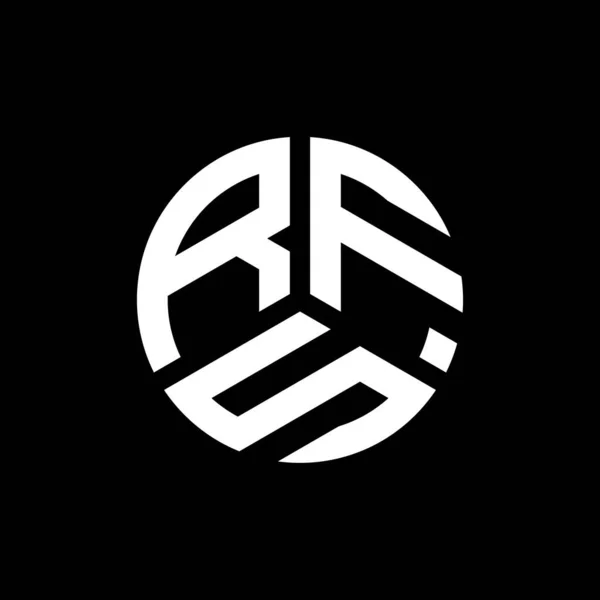 Rfs Brev Logotyp Design Svart Bakgrund Rfs Kreativa Initialer Brev — Stock vektor