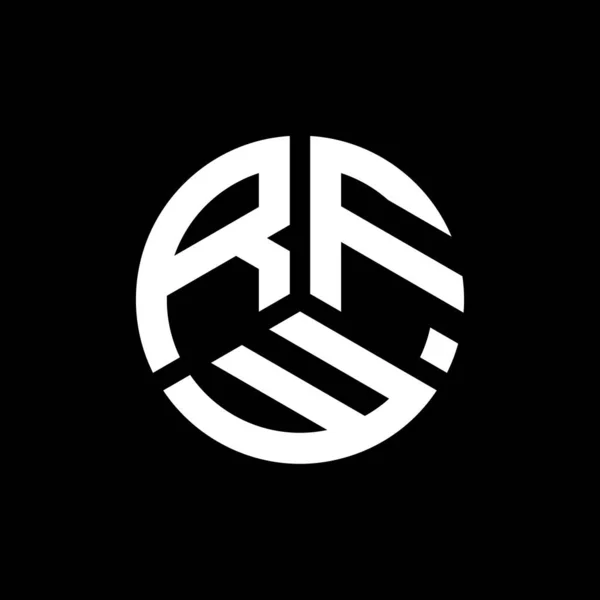 Diseño Del Logotipo Letra Rfw Sobre Fondo Negro Rfw Iniciales — Archivo Imágenes Vectoriales