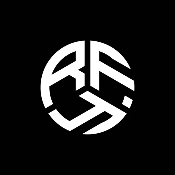 Rfy Písmeno Logo Design Černém Pozadí Rfy Kreativní Iniciály Koncept — Stockový vektor