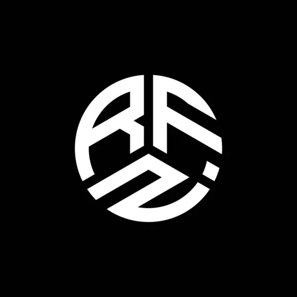Σχεδιασμός Λογότυπου Γραμμάτων Rfz Μαύρο Φόντο Δημιουργικά Αρχικά Rfz Έννοια — Διανυσματικό Αρχείο