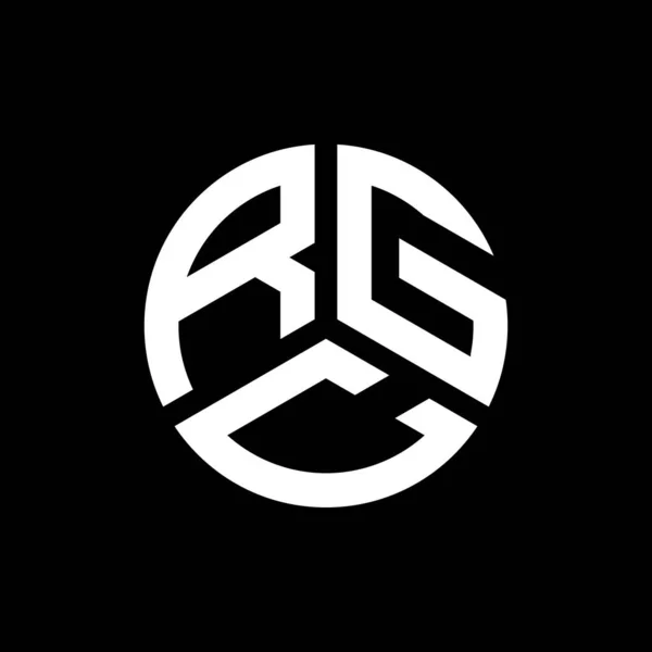 Форма Логотипу Rgc Чорному Тлі Творчі Ініціали Rgc Мають Поняття — стоковий вектор