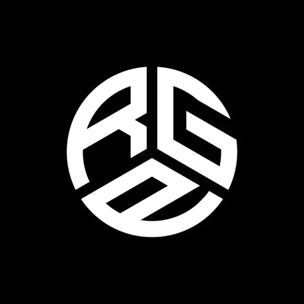 Дизайн Логотипа Rgp Черном Фоне Творческие Инициалы Ргп Буквенно Логотипная — стоковый вектор