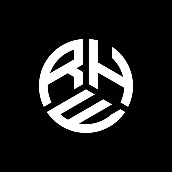 Diseño Del Logotipo Letra Rhe Sobre Fondo Negro Rhe Iniciales — Vector de stock