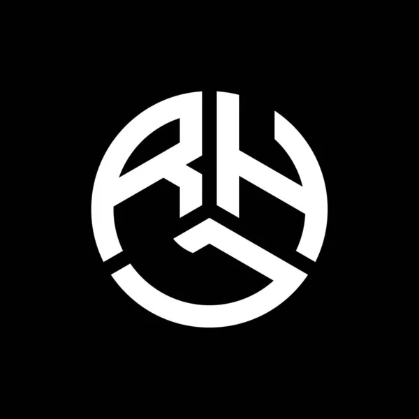 Rhk Letter Logo Design Black Background Rhk Creative Initials Letter — Stock Vector