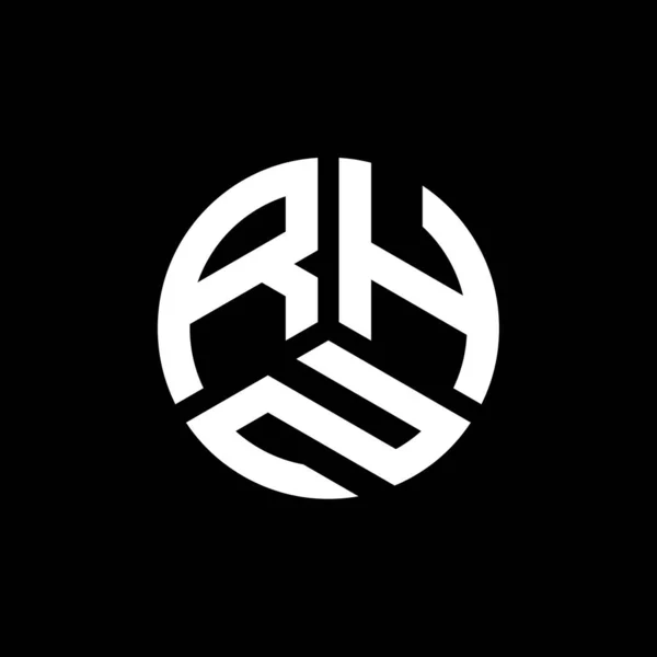 Projekt Logo Litery Rhn Czarnym Tle Rhn Twórcze Inicjały Koncepcja — Wektor stockowy