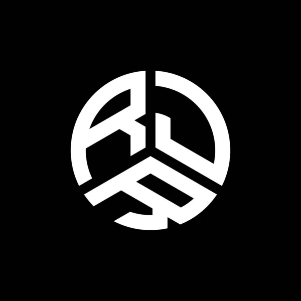 Rjr Design Logotipo Carta Fundo Preto Rjr Iniciais Criativas Conceito — Vetor de Stock