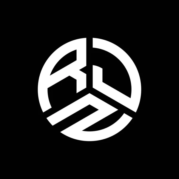 Siyah Arkaplanda Rjz Harf Logosu Tasarımı Rjz Yaratıcı Harflerin Baş — Stok Vektör