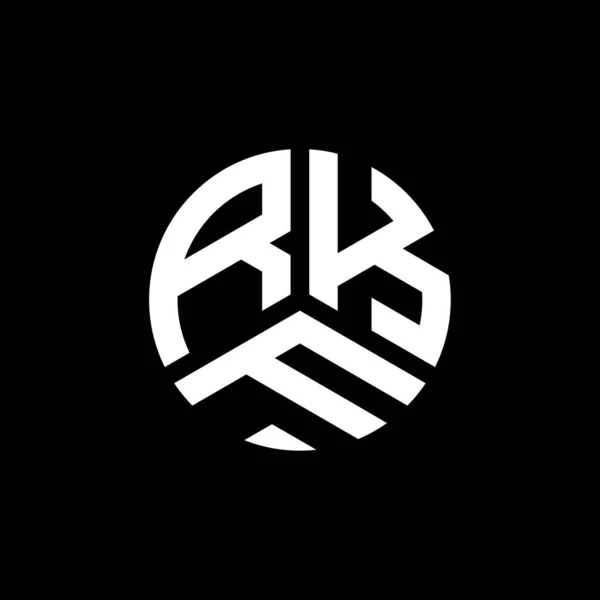 Rkf Schriftzug Logo Design Auf Schwarzem Hintergrund Rkf Kreative Initialen — Stockvektor