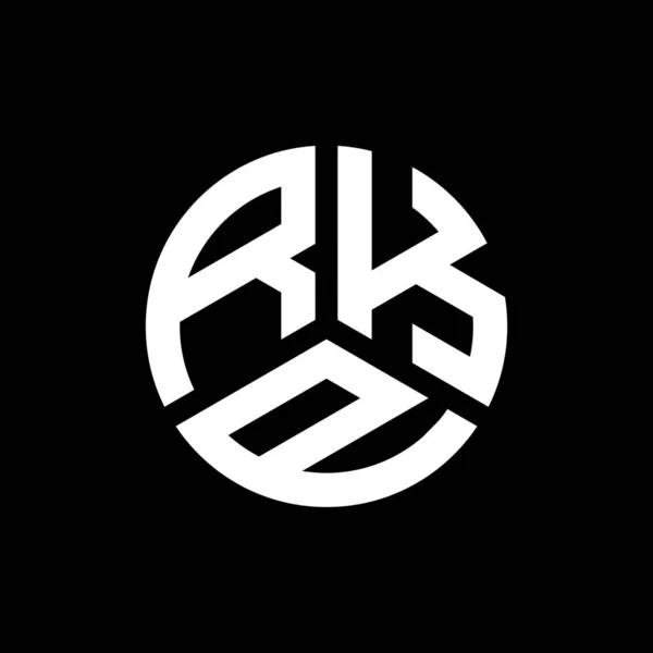 Rkp Desain Logo Huruf Pada Latar Belakang Hitam Inisial Kreatif - Stok Vektor