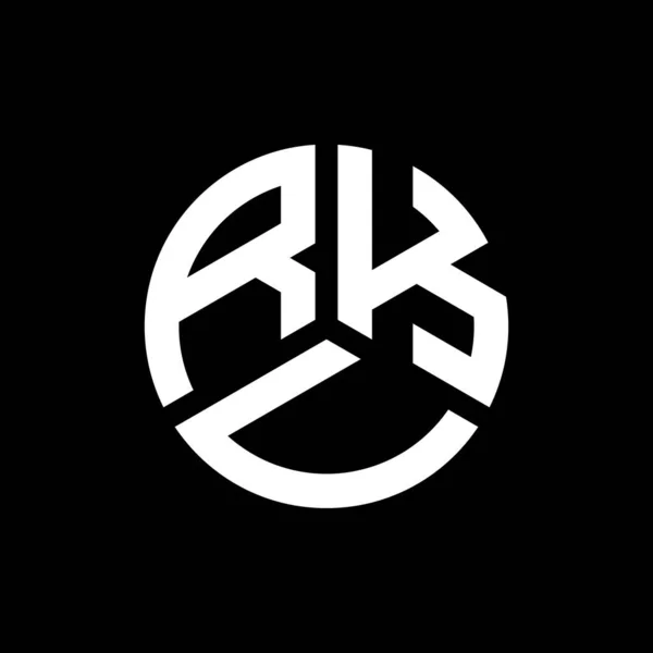Дизайн Логотипа Рку Чёрном Фоне Концепция Логотипа Буквенными Инициалами Рку — стоковый вектор