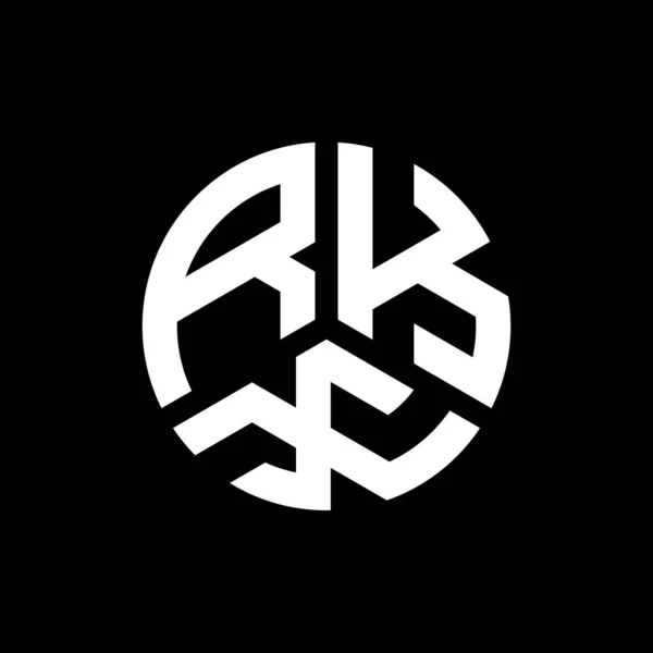 Дизайн Логотипа Rkx Чёрном Фоне Концепция Логотипа Буквенными Инициалами Rkx — стоковый вектор