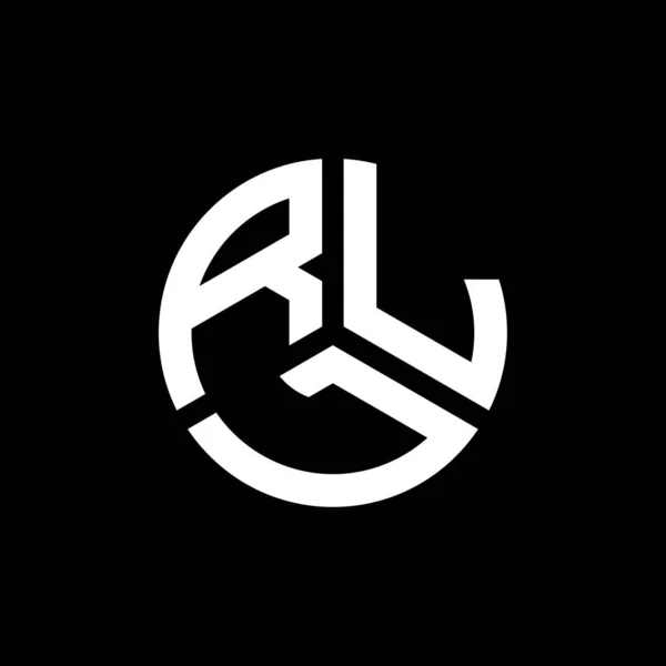 Дизайн Логотипу Літери Rll Чорному Тлі Творчі Ініціали Rll Концепція — стоковий вектор