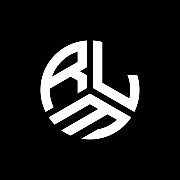 Дизайн Логотипа Rlm Чёрном Фоне Концепция Логотипа Инициалами Rlm Дизайн — стоковый вектор