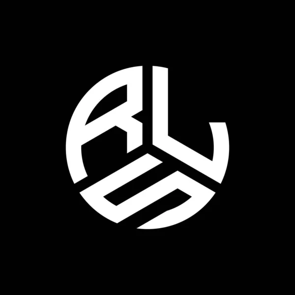 Форма Логотипу Rls Чорному Тлі Творчі Ініціали Rls Мають Поняття — стоковий вектор