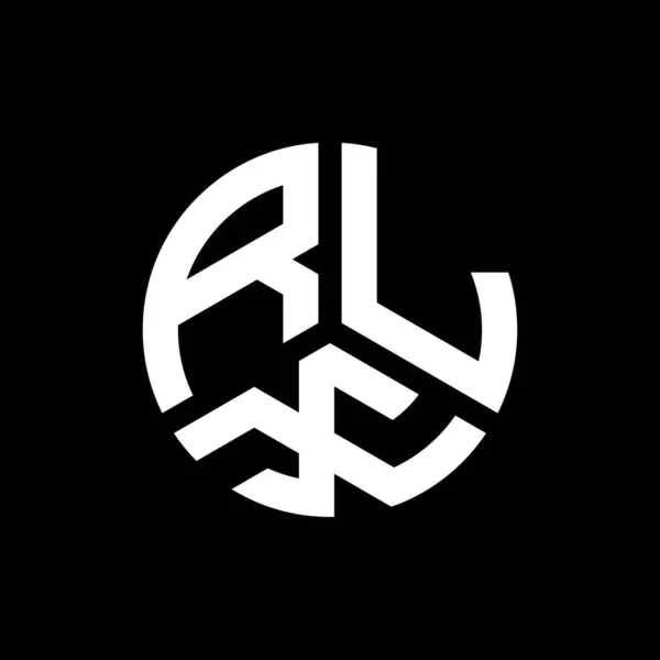 Rlx Bokstav Logotyp Design Svart Bakgrund Rlx Kreativa Initialer Brev — Stock vektor