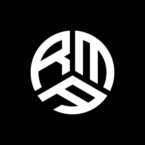 Projekt Logo Litery Rma Czarnym Tle Rma Twórcze Inicjały Koncepcja — Wektor stockowy