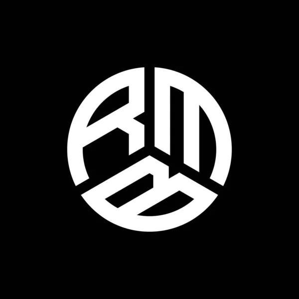 Projekt Logo Litery Rmb Czarnym Tle Rmb Twórcze Inicjały Koncepcja — Wektor stockowy