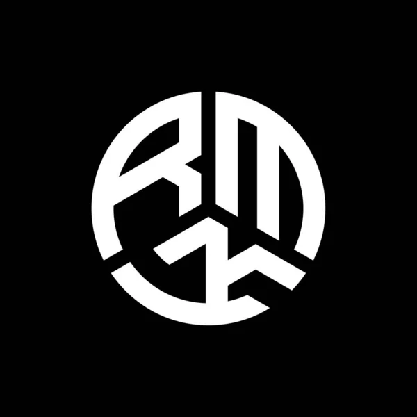 Rmk Logo Ontwerp Zwarte Achtergrond Rmk Creatieve Initialen Letter Logo — Stockvector