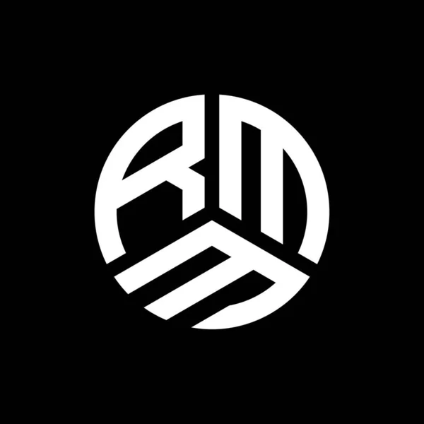 Rmm Letter Logo Design Auf Schwarzem Hintergrund Rmm Kreative Initialen — Stockvektor