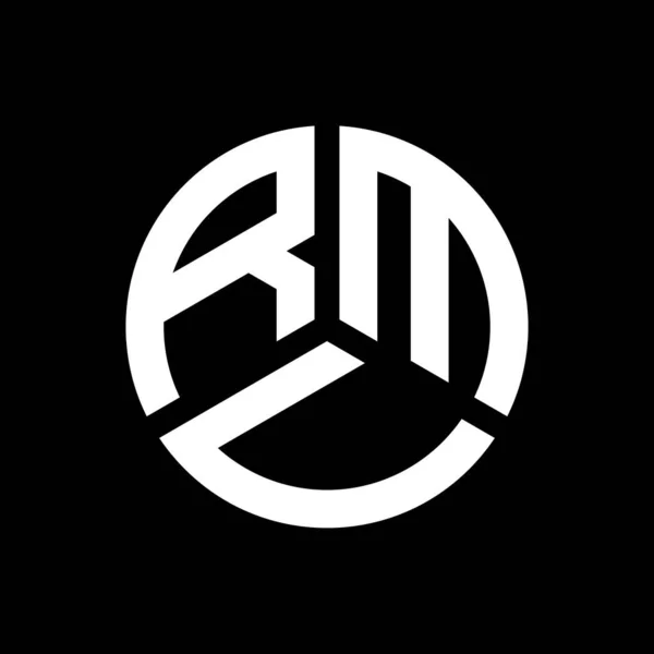 Rmu Letter Logo Ontwerp Zwarte Achtergrond Rmu Creatieve Initialen Letter — Stockvector