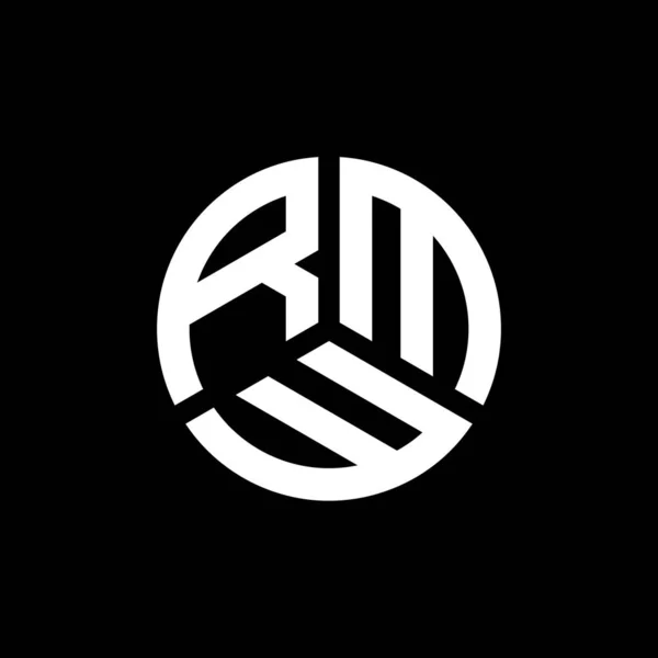 Projekt Logo Litery Rmw Czarnym Tle Rmw Twórcze Inicjały Koncepcja — Wektor stockowy