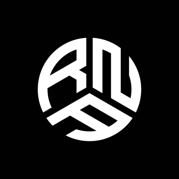 Projekt Logo Litery Rna Czarnym Tle Rna Twórcze Inicjały Koncepcja — Wektor stockowy