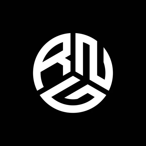 Projekt Logo Litery Rng Czarnym Tle Rng Twórcze Inicjały Koncepcja — Wektor stockowy