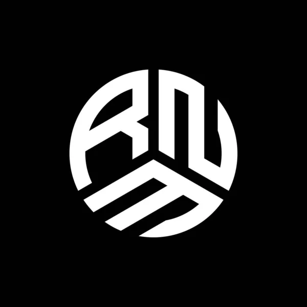 Projekt Logo Litery Rnm Czarnym Tle Rnm Twórcze Inicjały Koncepcja — Wektor stockowy
