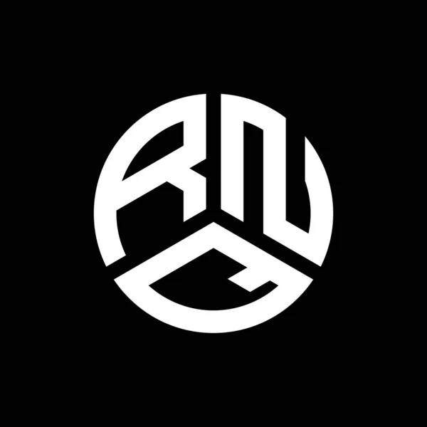 Rnq Letter Logo Design Auf Schwarzem Hintergrund Rnq Kreative Initialen — Stockvektor