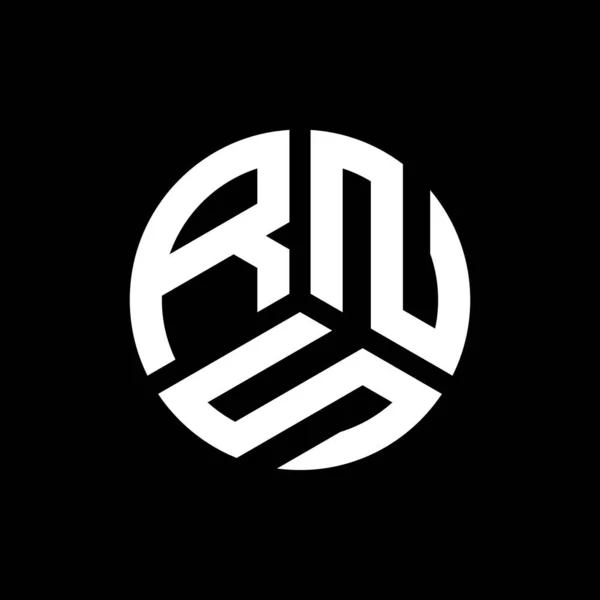 Projekt Logo Litery Rns Czarnym Tle Rns Twórcze Inicjały Koncepcja — Wektor stockowy