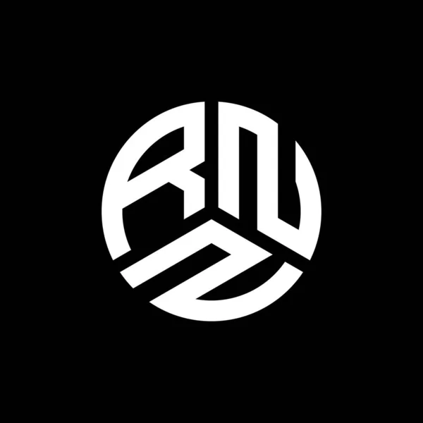 Projekt Logo Litery Rnz Czarnym Tle Rnz Twórcze Inicjały Koncepcja — Wektor stockowy