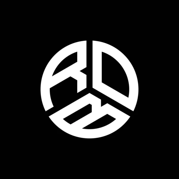 Projekt Logo Litery Rob Czarnym Tle Inicjały Twórcze Rob Koncepcja — Wektor stockowy