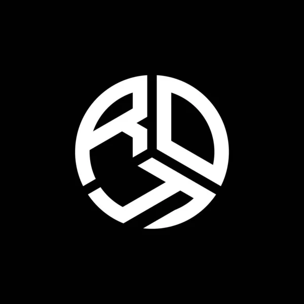 Projekt Logo Litery Roy Czarnym Tle Twórcze Inicjały Koncepcja Logo — Wektor stockowy