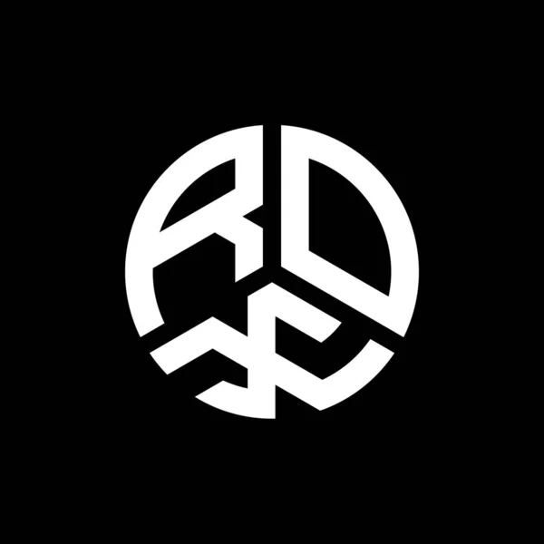 Projekt Logo Litery Rox Czarnym Tle Kreatywne Inicjały Rox Koncepcja — Wektor stockowy
